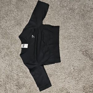 Gymshark Everyday Seamless Crop Top Black Size XS